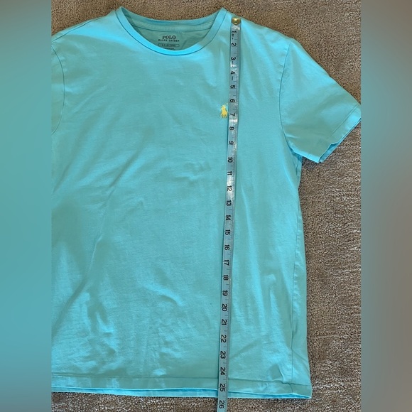 Polo Ralph Lauren Classic Jersey Crew Neck Tee, Color Aqua Blue, Men’s Small - Picture 10 of 12